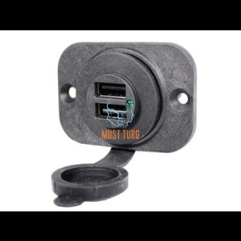 USB socket 2x charging power max 2.1A / 5V