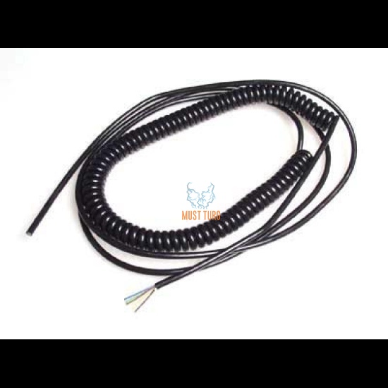 Spiral cable 7x0.75mm² spiral length 3.0m + 2.0m straight end