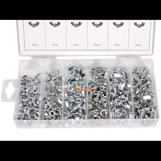 Wing nut set 150 piece M5-M8