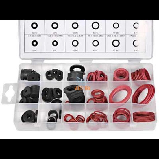 Rubber and fiber seal rings 141pcs