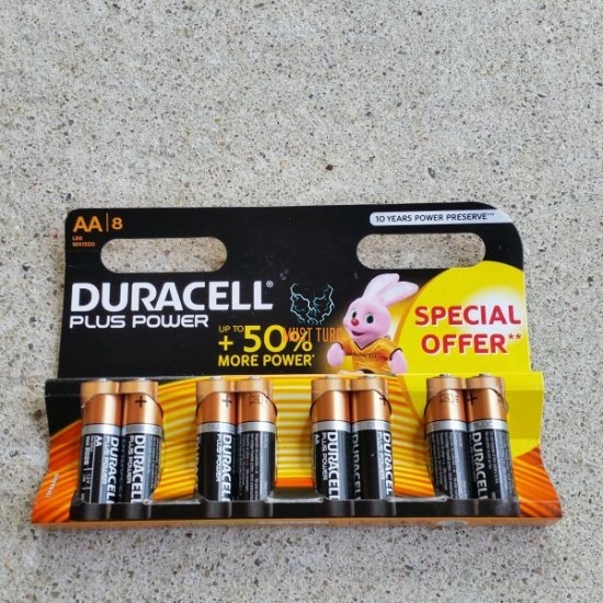 Patareid AA 1,5V MN1500 8tk Duracell Plus Power