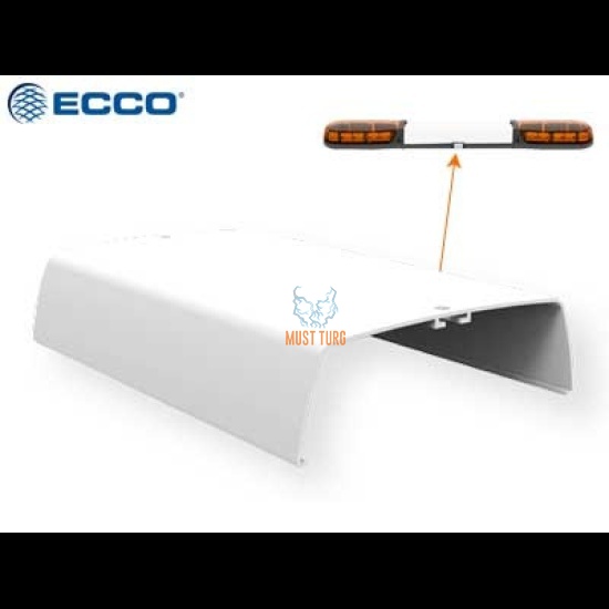 Medium white glass flashing panel ECCO 1250mm