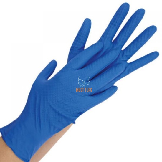 Nitrile gloves powder free Safe Premium thicker blue XL 100pcs