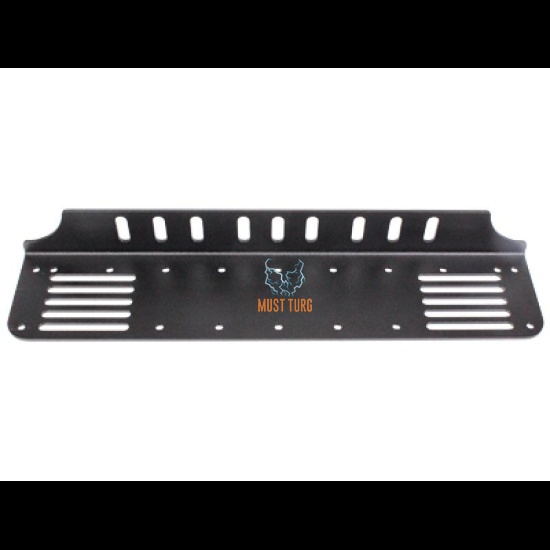 Additional light mounting behind the license plate on the EU plate black 430mm