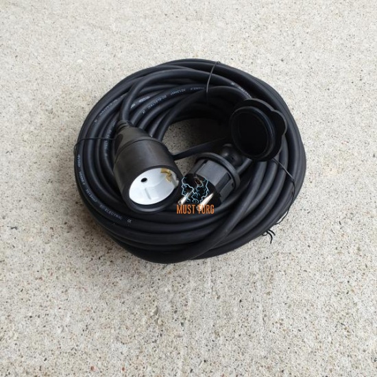 Pikendusjuhe kummist 20m 3G1,5mm² 16A IP44 must