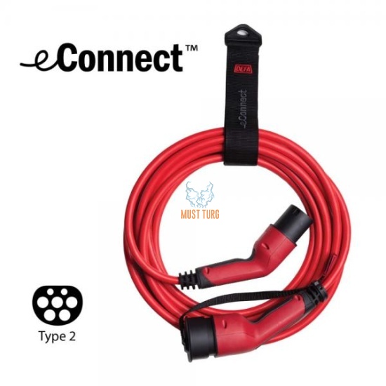 Charging cable Defa eConnect Mode3 Type2-Type2 for 1 phase 20A 4.6KW 250V 5m 711304