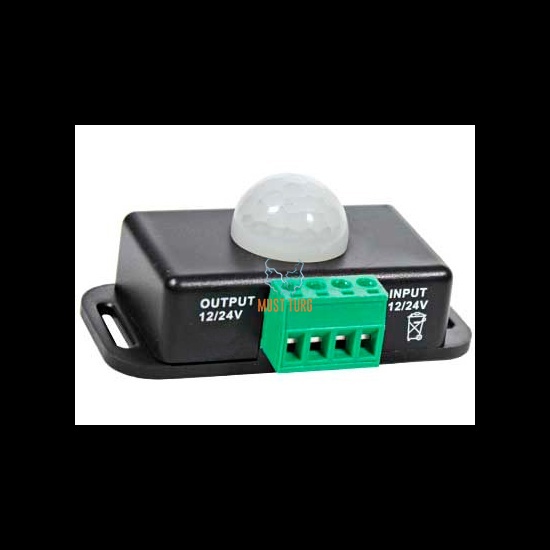 Motion sensor 12-24V max 6A field of view 60°