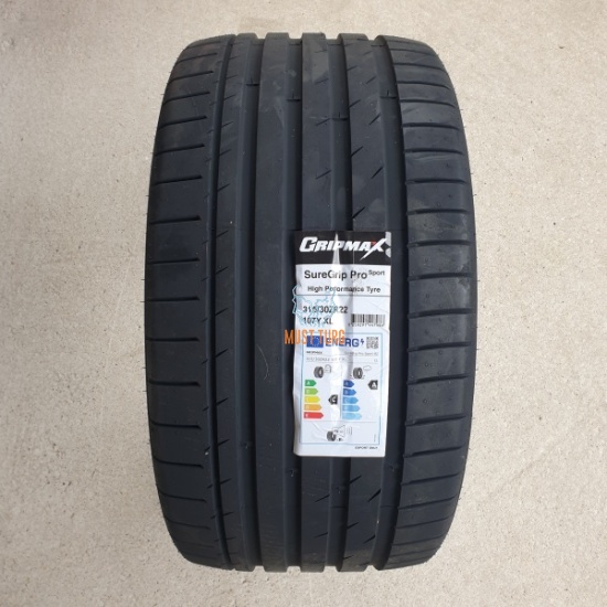 315/30R22 107Y XL Gripmax Suregrip Pro Sport