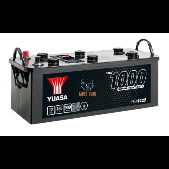 Truck battery 135Ah 900A 12V 510X216X210 end +/- Yuasa YBX1222