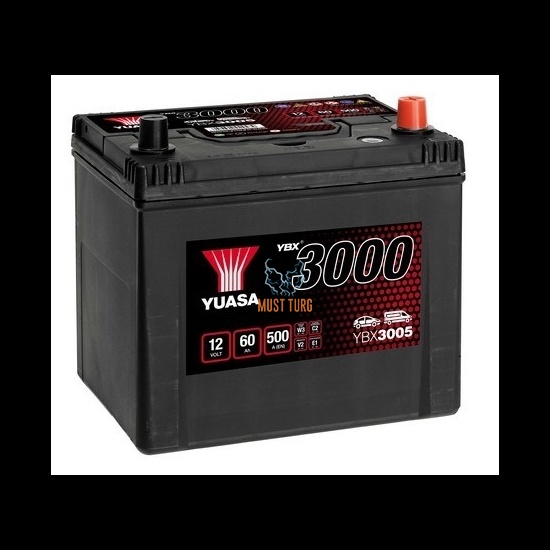 Battery 60Ah 500A 12V -/+ 232x173x225 SMF YBX3005 Yuasa