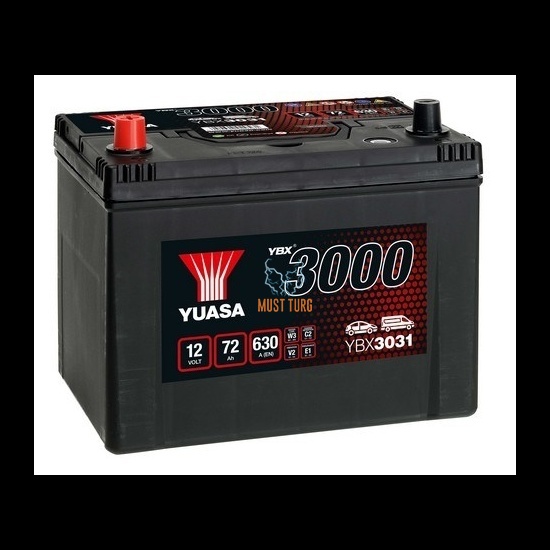 Aku 72Ah 630A 12V +/- 260x175x225 SMF YBX3031 Yuasa