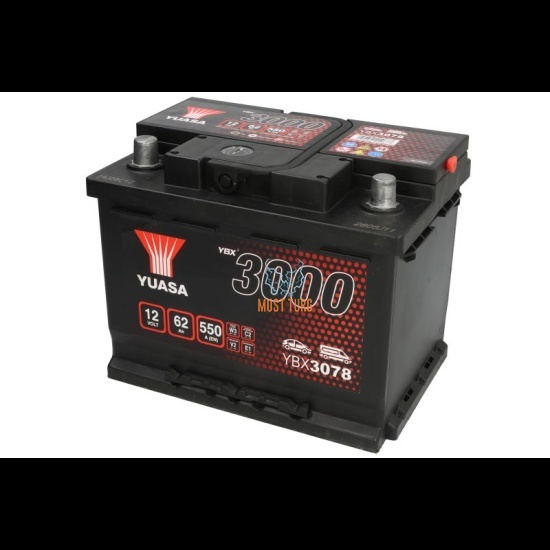 Aku 62Ah 550A 12V +/- 243x175x190 SMF YBX3078 Yuasa