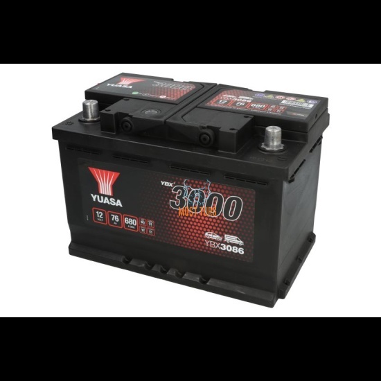 Aku 76Ah 680A 12V +/- 278x175x190 SMF YBX3086 Yuasa