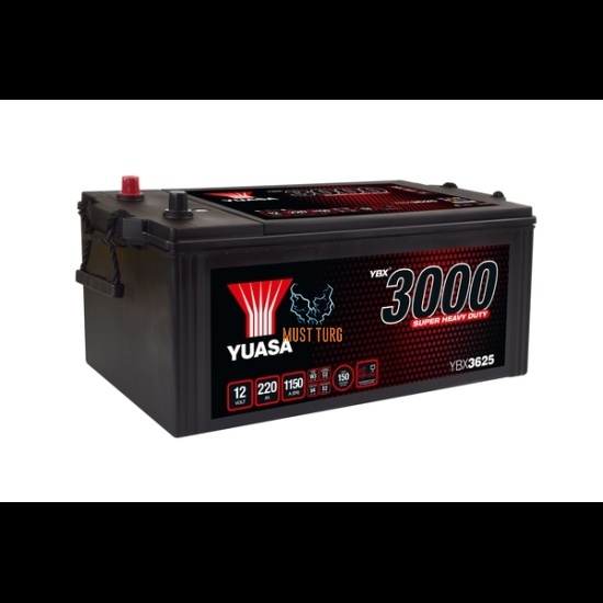 Truck battery 220Ah 1150A 516X274X236 end +/- Yuasa YBX3625