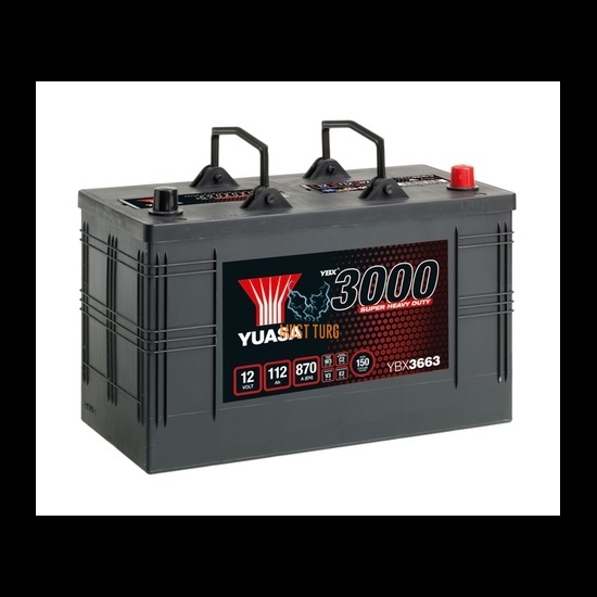 Truck battery 112Ah 870A SHD 12V 346X173X234 -/+ Yuasa YBX3663