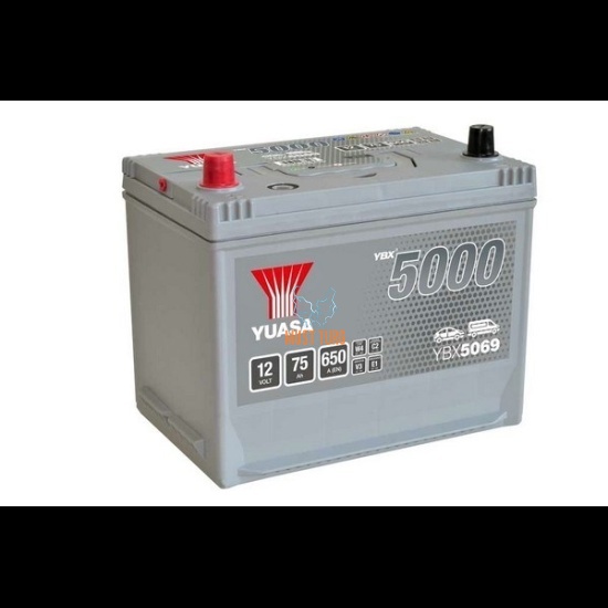 Aku 75Ah 650A 12V +/- 269x174x223 Silver High Performance SMF YBX5069 Yuasa