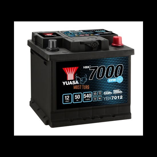 Aku 50Ah 540A 12V -/+ 207x175x190 EFB Start Stop Plus YBX7012 Yuasa