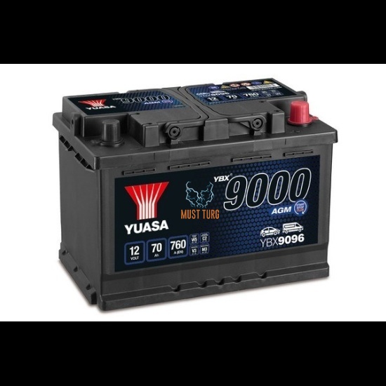 Battery AGM 70Ah 760A 12V -/+ 278x175x190 Start Stop Plus YBX9096 Yuasa