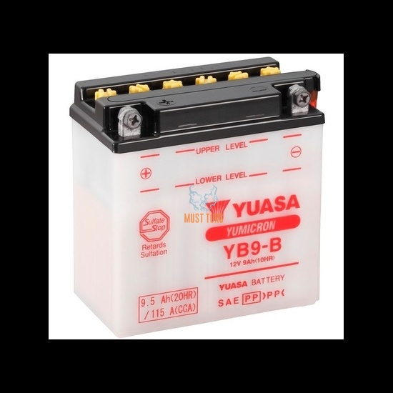 Motorcycle battery 12V 9Ah 115A 137x77x141mm +/- YB9-B Yuasa