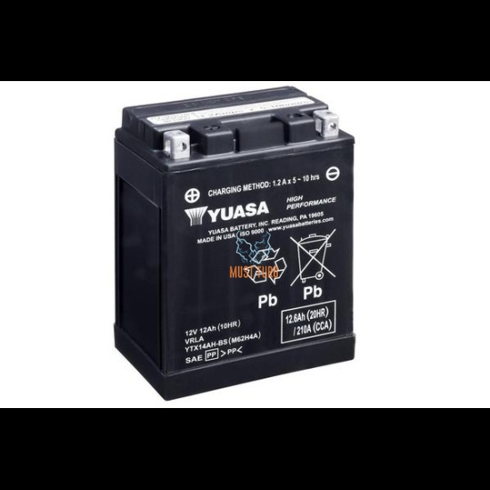 Mootorratta aku AGM HP 12V 12Ah 210A 166x89x134mm +/- YTX14AH-BS Yuasa