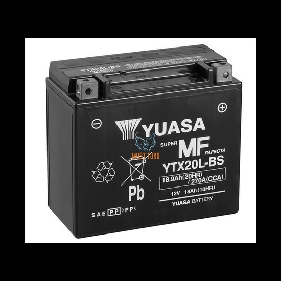 Mootorratta aku AGM 12V 18Ah 270A 175x87x155mm -/+ YTX20L-BS Yuasa