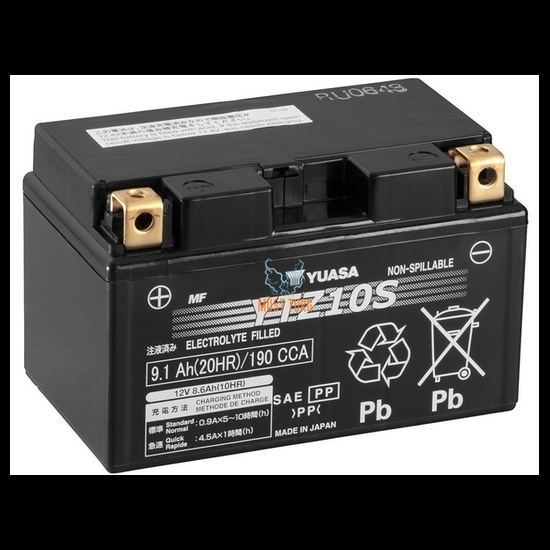 Mootorratta aku AGM 12V 9Ah 190A 150x87x93mm +/- YTZ10S Yuasa