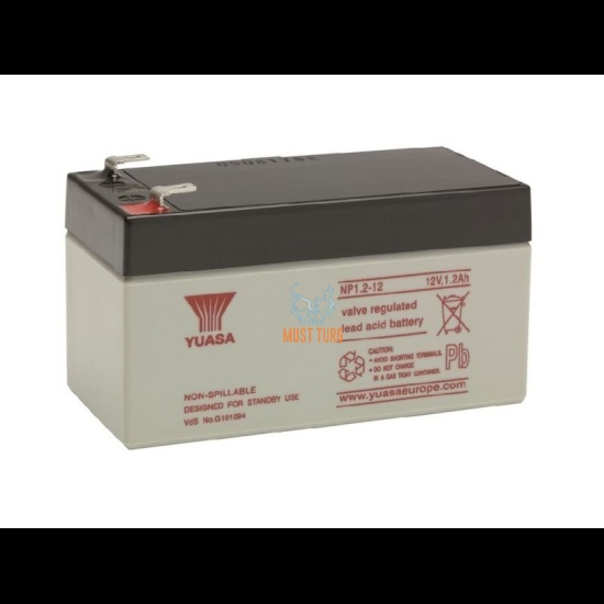 Väikeseadme aku 1.2Ah 12V 97x48x54.5mm NP1.2-12 Yuasa