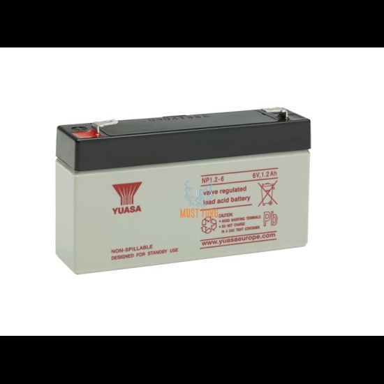 Small appliance battery 1.2Ah 6V 97x25x54.5mm NP1.2-6 Yuasa