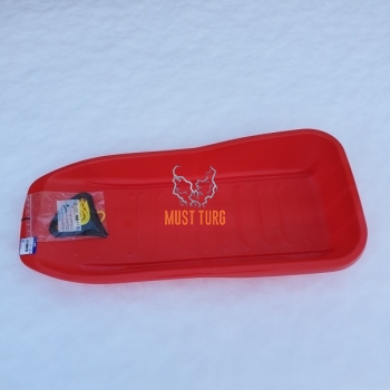 Plastic sled with size 90.5x41x17cm red
