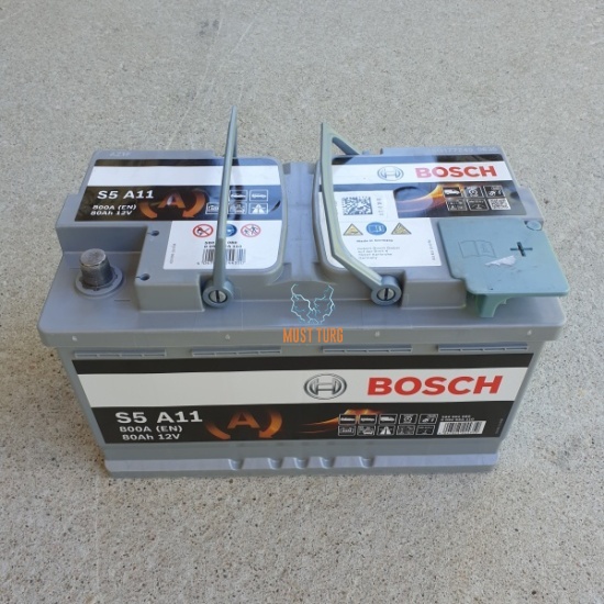 Autoaku 80Ah 800A 315X175X190mm -/+ AGM Bosch 0092S5A110