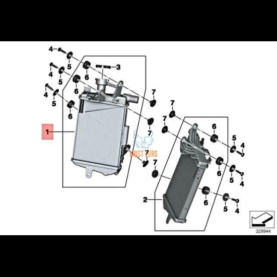 Radiaator vasak 17118546408 BMW