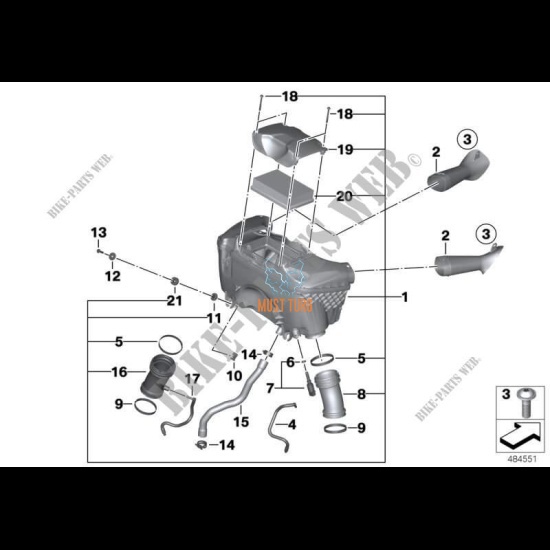 Intake manifold left 13717726801 BMW