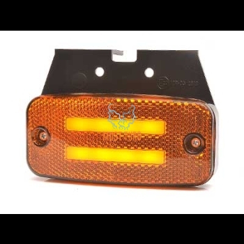 Side light with turn signal yellow 12-24V E-certificate. 114.4x54.2x22.3mm