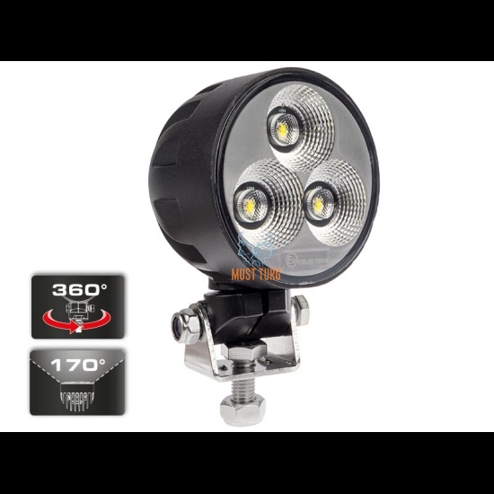 Work light 45W 9-32V 2810lm 5000K 360 ° rotating Bullboy Agriline