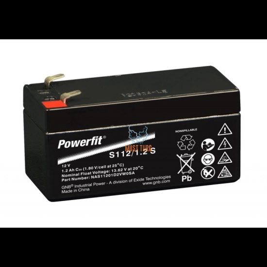 Väikeseadme aku Exide Powerfit 12V 1,2Ah AGM 97x43x58mm