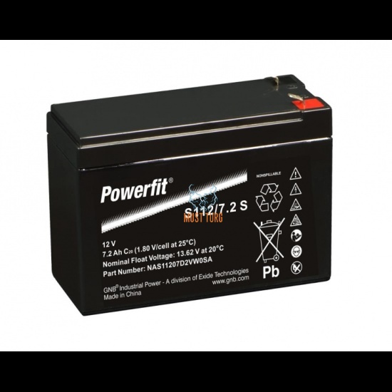 Väikeseadme aku Exide Powerfit 12V 7,2Ah AGM 151x65x99mm