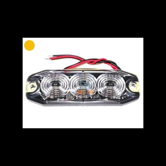 Surface flasher 12-24V yellow 11 flashing modes ECE R65 / R10 IPX7