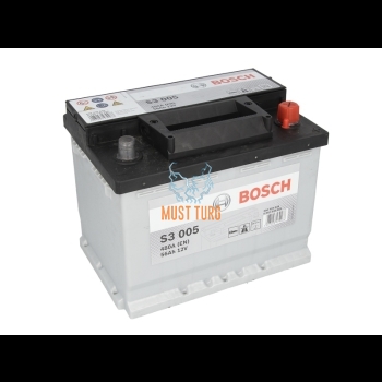 Car battery 56Ah 480A 242X175X190 - / + Bosch S3 0092S30050 warranty 24 months