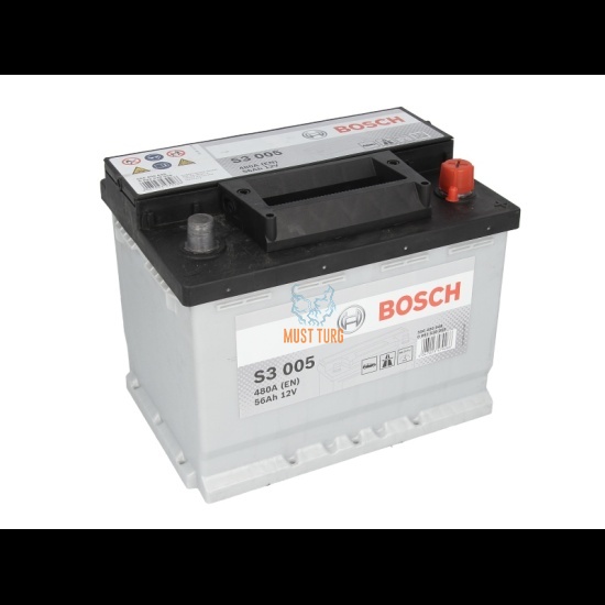 Car battery 56Ah 480A 242X175X190 - / + Bosch S3 0092S30050 warranty 24 months