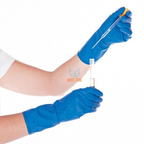 Latex glove powder free blue 50pcs size XL