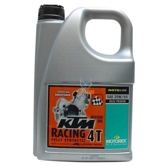 Motorcycle oil 20W60 Motorex KTM Racing 4T 4L for KTM motorcycles