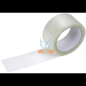 Packing tape width 50mm roll 66m transparent pack of 6pcs