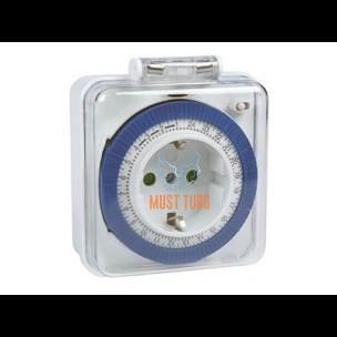 Taimer 24h välja 220-240V max 16A/3500W C-PWR IP44 töötemperatuur -40 - +55ºC