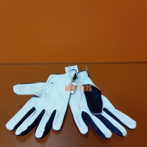 Work glove blue/white nylon/goat leather no.11