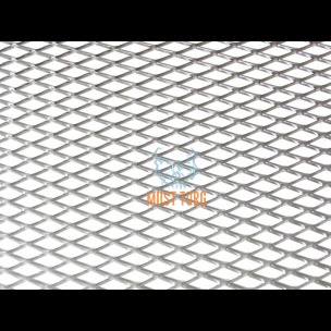 Aluminum mesh 100x25cm silver with a large hole