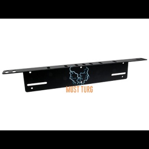 Attachment of additional lights behind the license plate to the EU plate aluminum black thickness 3mm