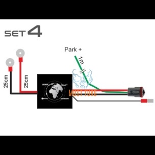 Additional light harness DT3 CAN 12V 1x200W 24V 1x400W Deutsch
