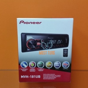 Car radio with Pioneer MVH-181UB remote control