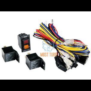 Wiring set for fog or high beam switch + 2x relay + wiring set