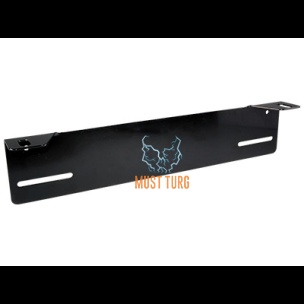 Auxiliary light mounting bracket behind the license plate painted black